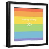 Making History - Love Wins-null-Framed Art Print