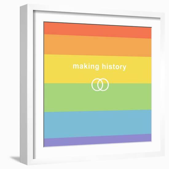 Making History - Love Wins-null-Framed Art Print