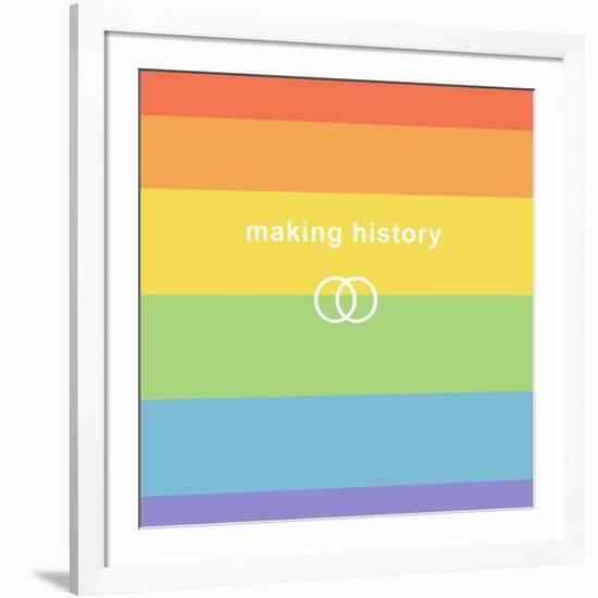 Making History - Love Wins-null-Framed Art Print