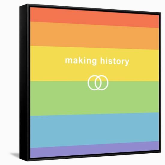 Making History - Love Wins-null-Framed Stretched Canvas