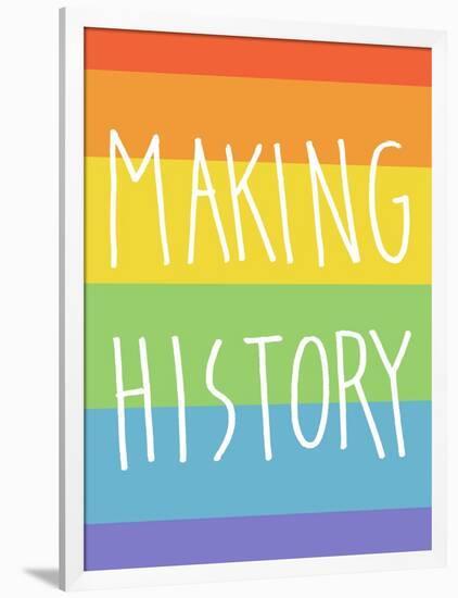 Making History - Love Wins-null-Framed Art Print