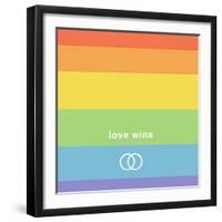 Making History - Love Wins-null-Framed Art Print