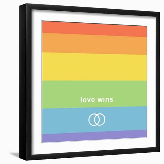 Making History - Love Wins-null-Framed Art Print