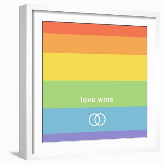 Making History - Love Wins-null-Framed Art Print