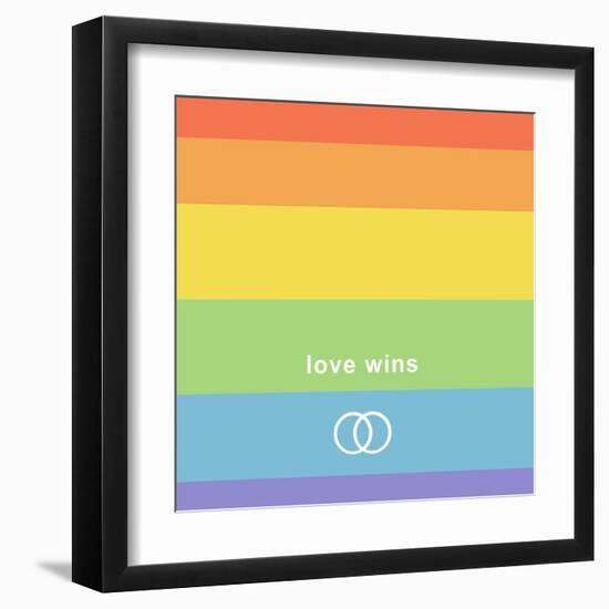 Making History - Love Wins-null-Framed Art Print