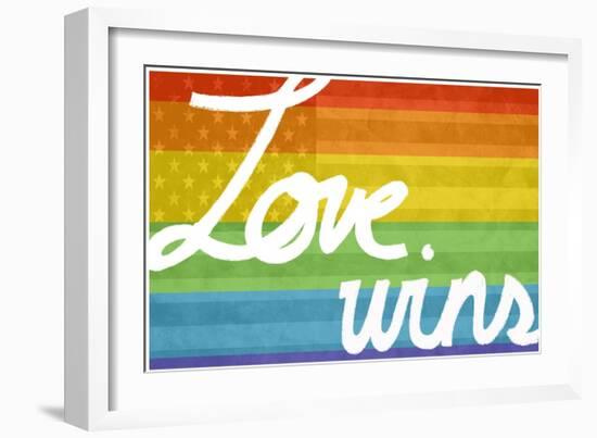 Making History - Love Wins-null-Framed Art Print