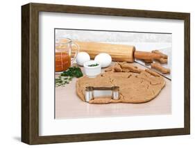 Making Homemade Pumpkin Dog Biscuits-Rojoimages-Framed Photographic Print