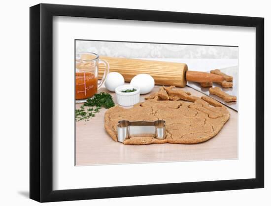 Making Homemade Pumpkin Dog Biscuits-Rojoimages-Framed Photographic Print