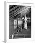 Making Jack Daniels Whiskey at His Distillery, Showing the Leaching Process with Charcoal-null-Framed Photographic Print