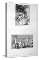Making Macaroni and Military Meeting, 1802-Vivant Denon-Stretched Canvas