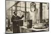 Making money; pots of liquid metal being handled in the melting room, 20th century-Unknown-Mounted Photographic Print