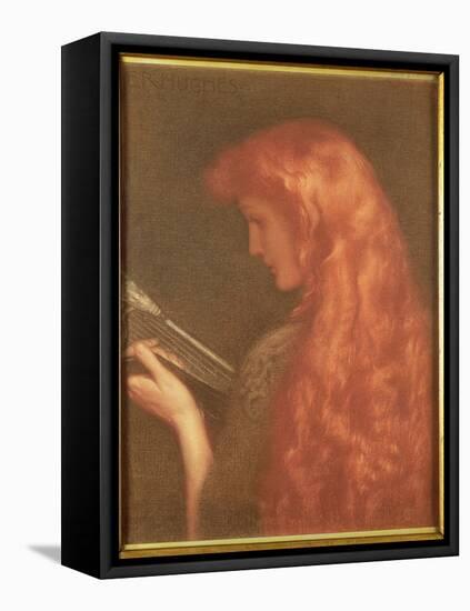 Making Music-Edward Robert Hughes-Framed Stretched Canvas