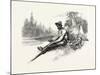 Making New Pole for Canoe, Canada, Nineteenth Century-null-Mounted Giclee Print