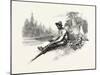 Making New Pole for Canoe, Canada, Nineteenth Century-null-Mounted Giclee Print