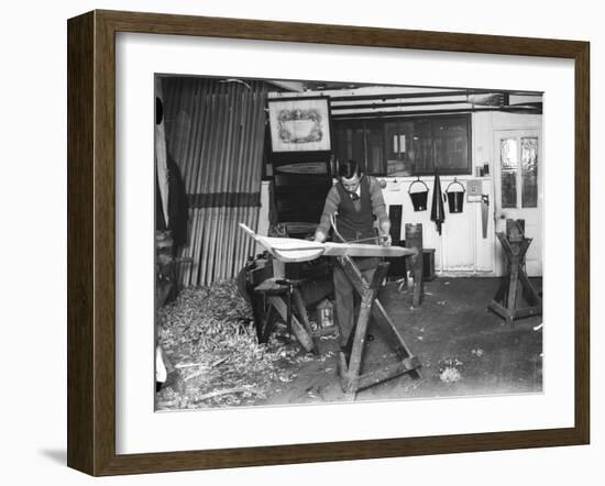 Making Oars 1930-null-Framed Photographic Print