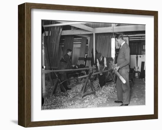 Making Oars 1930-null-Framed Photographic Print