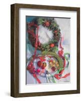 Making of Christmas Garlands-Claire Spencer-Framed Giclee Print