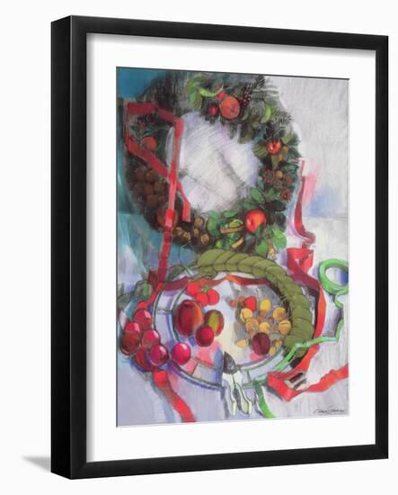 Making of Christmas Garlands-Claire Spencer-Framed Giclee Print