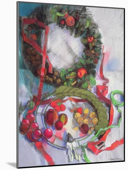 Making of Christmas Garlands-Claire Spencer-Mounted Giclee Print