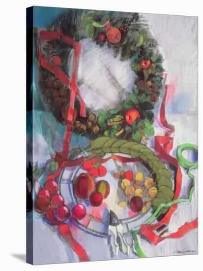 Making of Christmas Garlands-Claire Spencer-Stretched Canvas