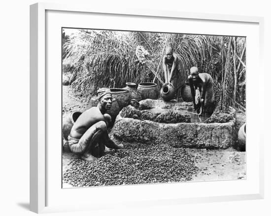 Making Palm Oil in Dahomey,circa 1900-null-Framed Giclee Print