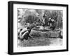 Making Palm Oil in Dahomey,circa 1900-null-Framed Giclee Print