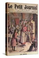 Making Pancakes, Illustration from 'Le Petit Journal', 26th February 1911-English School-Stretched Canvas