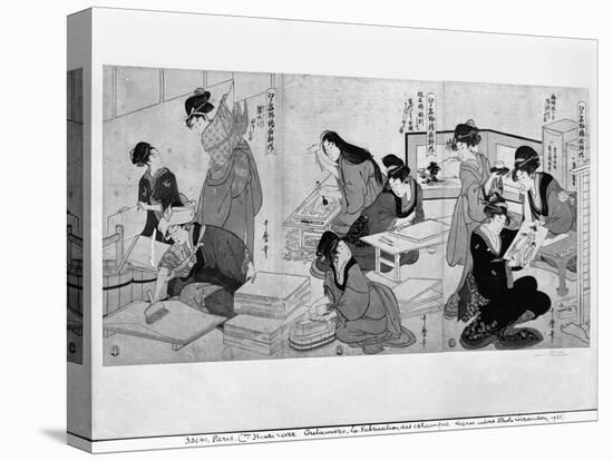 Making Prints-Kitagawa Utamaro-Stretched Canvas