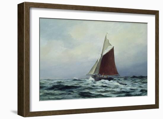 Making Sail after a Blow, 1983-Vic Trevett-Framed Giclee Print