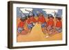 Making Sandcastles on the Beach-Hilda Dix Sandford-Framed Art Print