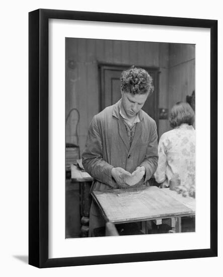 Making Shaving Brushes-null-Framed Photographic Print