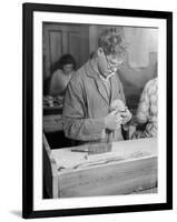 Making Shaving Brushes-null-Framed Photographic Print