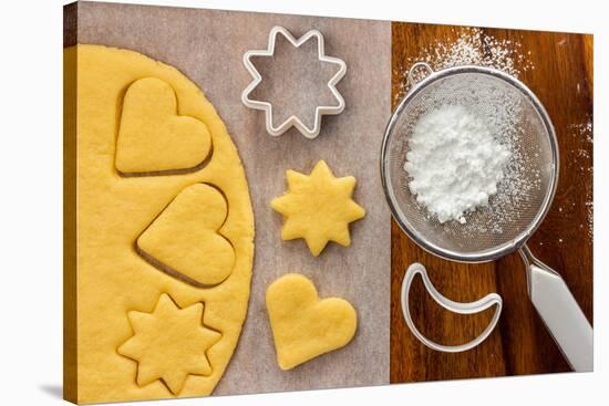 Making Sugar Cookies with Cookie Cutters-Melica73-Stretched Canvas