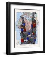 Making The Best Of Our Neighborhood-Ric Stultz-Framed Premium Giclee Print