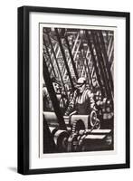 Making the Engine, 1917 (Lithograph)-Christopher Richard Wynne Nevinson-Framed Giclee Print