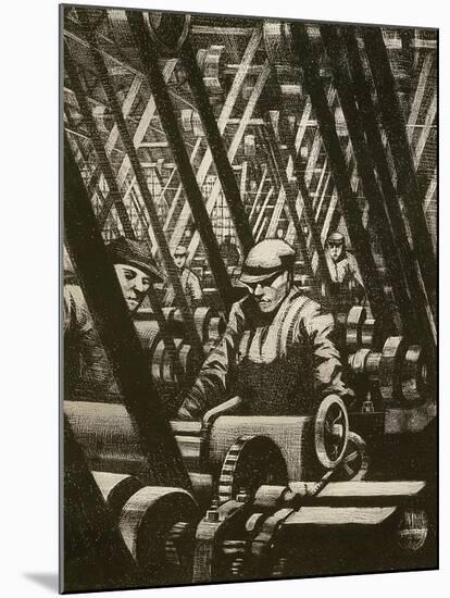 Making the Engine, 1917-Christopher Richard Wynne Nevinson-Mounted Giclee Print