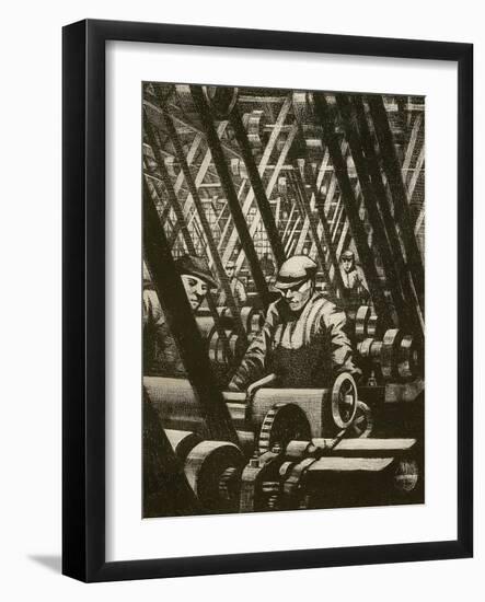 Making the Engine, 1917-Christopher Richard Wynne Nevinson-Framed Giclee Print