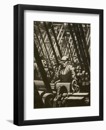 Making the Engine, 1917-Christopher Richard Wynne Nevinson-Framed Giclee Print