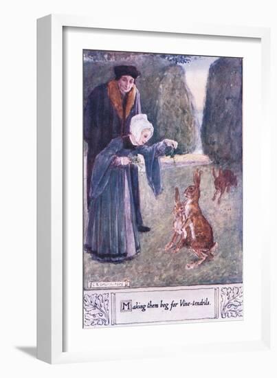 Making Them Beg for Vine Tendrils-Charles Edmund Brock-Framed Giclee Print