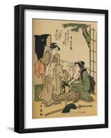 'Making Up For The Stage', c1780-Kitagawa Utamaro-Framed Giclee Print