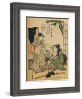 'Making Up For The Stage', c1780-Kitagawa Utamaro-Framed Giclee Print