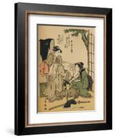 'Making Up For The Stage', c1780-Kitagawa Utamaro-Framed Giclee Print