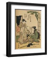 'Making Up For The Stage', c1780-Kitagawa Utamaro-Framed Giclee Print