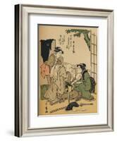 'Making Up For The Stage', c1780-Kitagawa Utamaro-Framed Giclee Print