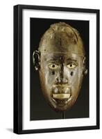 Makonde Mask of Oval Form with Open Mouth-null-Framed Giclee Print