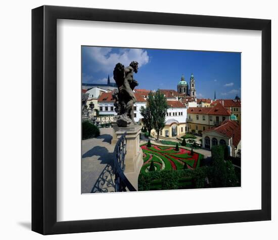 Mala strana Baroque garden, Prague, Central Bohemia, Czech Republic-null-Framed Premium Giclee Print