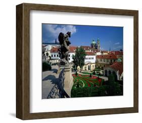 Mala strana Baroque garden, Prague, Central Bohemia, Czech Republic-null-Framed Premium Giclee Print