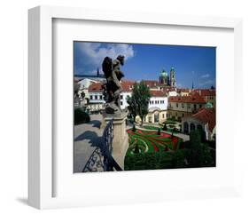 Mala strana Baroque garden, Prague, Central Bohemia, Czech Republic-null-Framed Premium Giclee Print