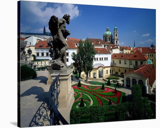 Mala strana Baroque garden, Prague, Central Bohemia, Czech Republic-null-Stretched Canvas