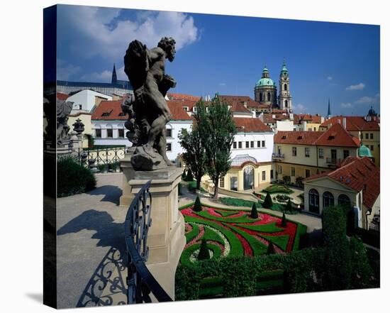 Mala strana Baroque garden, Prague, Central Bohemia, Czech Republic-null-Stretched Canvas